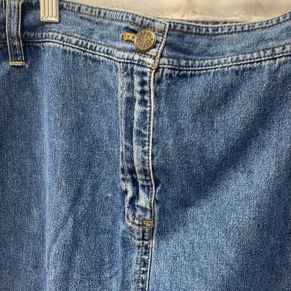 Casual Corner Annex 90’s Denim Cotton Maxi Skirt back split size 12 - Picture 3 of 8